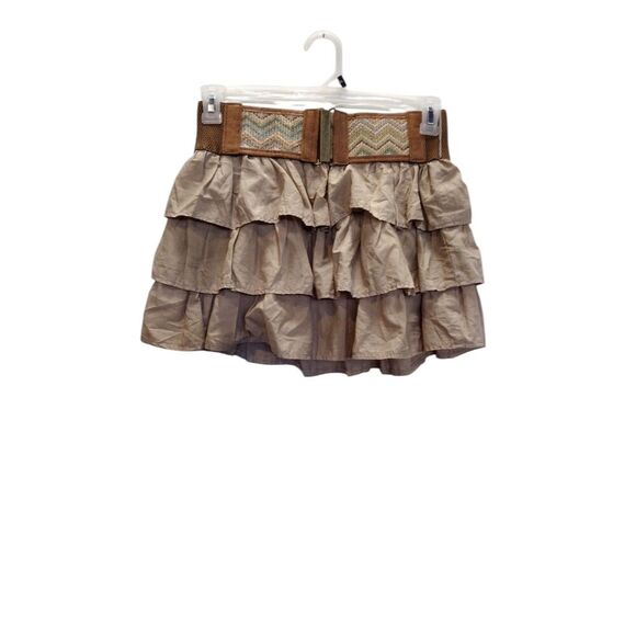 Rue21 Brown tiered large belt mini skirt - Picture 1 of 6